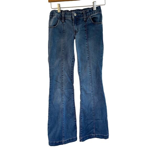 Art Class Flare Jeans Sz 12 Medium Wash Adjustable Waist Tabs Girls Jeans - Picture 1 of 8